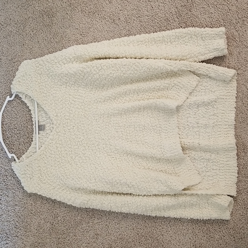 Falls Creek Cozy Lightweight Casual Cottagecore Small Cream Sweater